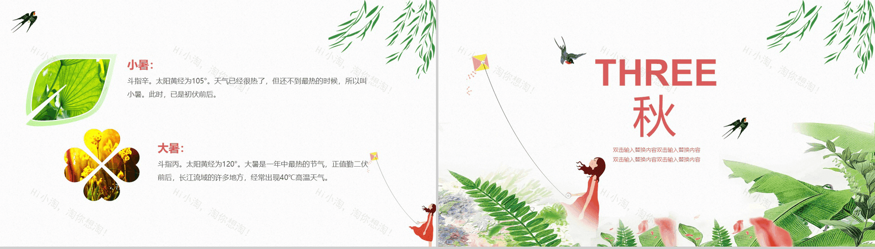 清新唯美学生中华二十四节气教学PPT模板-6