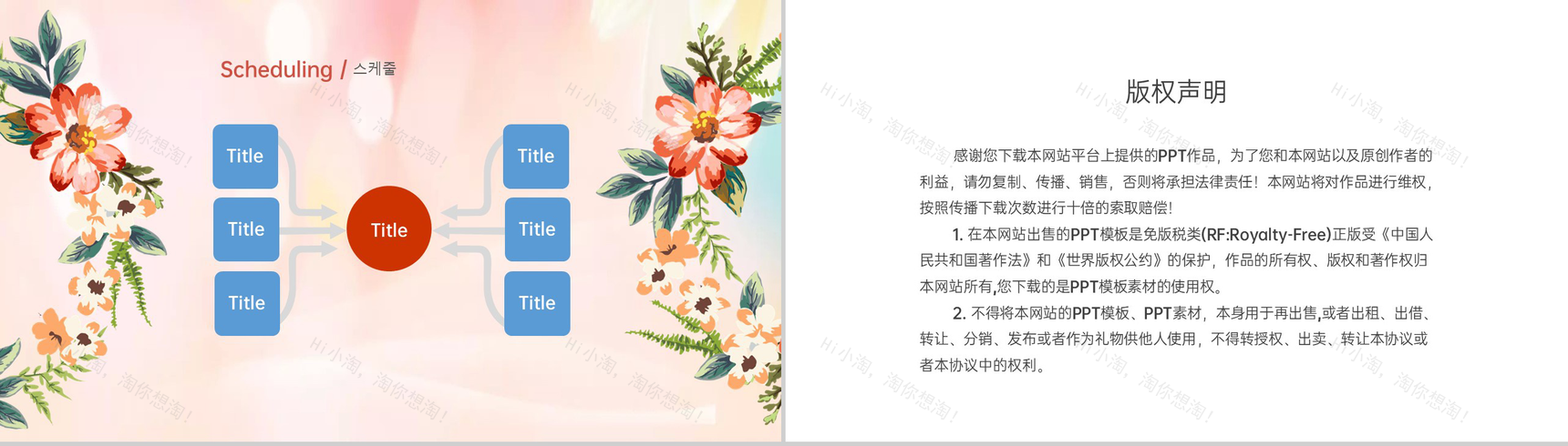 粉色清新文艺风情人节婚庆公司产品宣传策划PPT模板-15