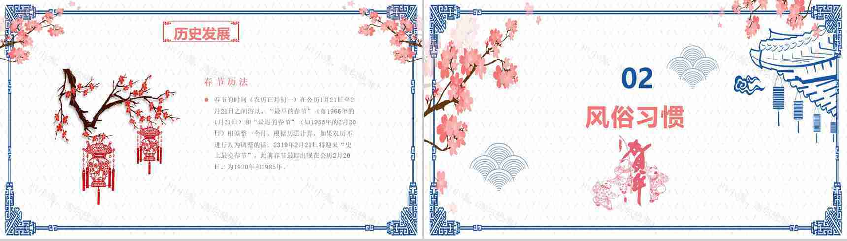 春节习俗守岁吃饺子团聚PPT模板-5