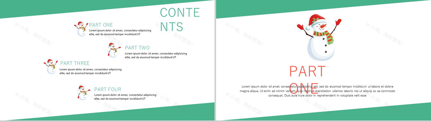 绿色精美小鹿圣诞节平安夜活动策划PPT模板-2