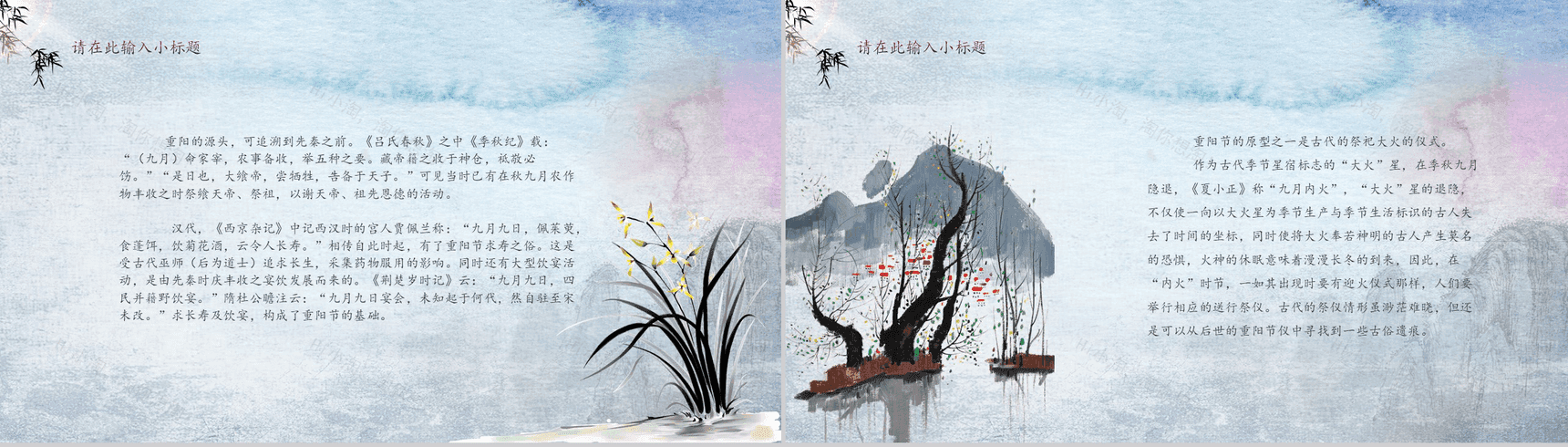 个性大气重阳节敬老爱老活动宣传策划PPT模板-3