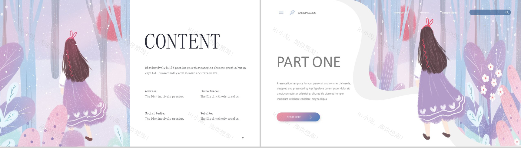 手绘女生节活动策划通用PPT模板-2