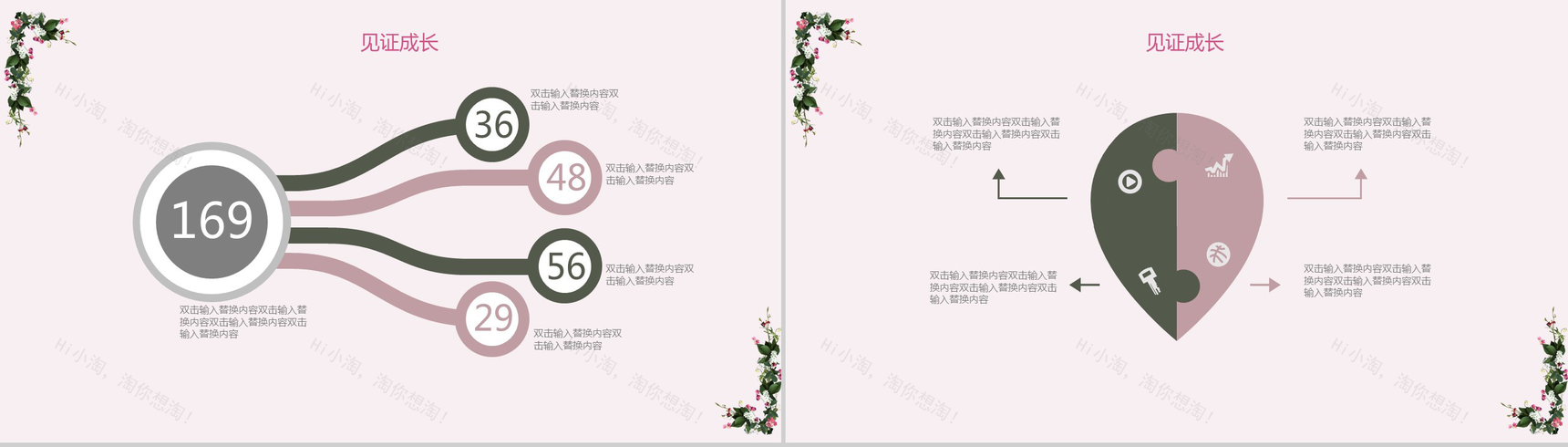 小清新花朵唯美浪漫教师节教学PPT模板-9