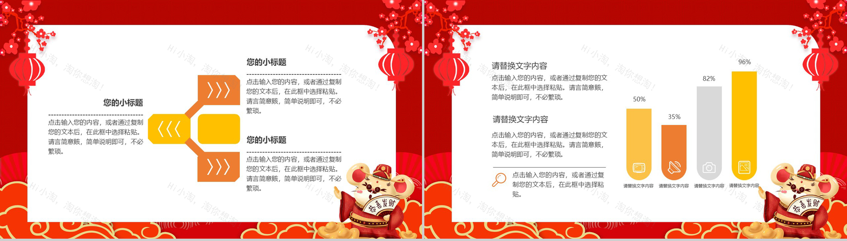 喜庆中国风庚子年大吉春节活动策划PPT模板-4