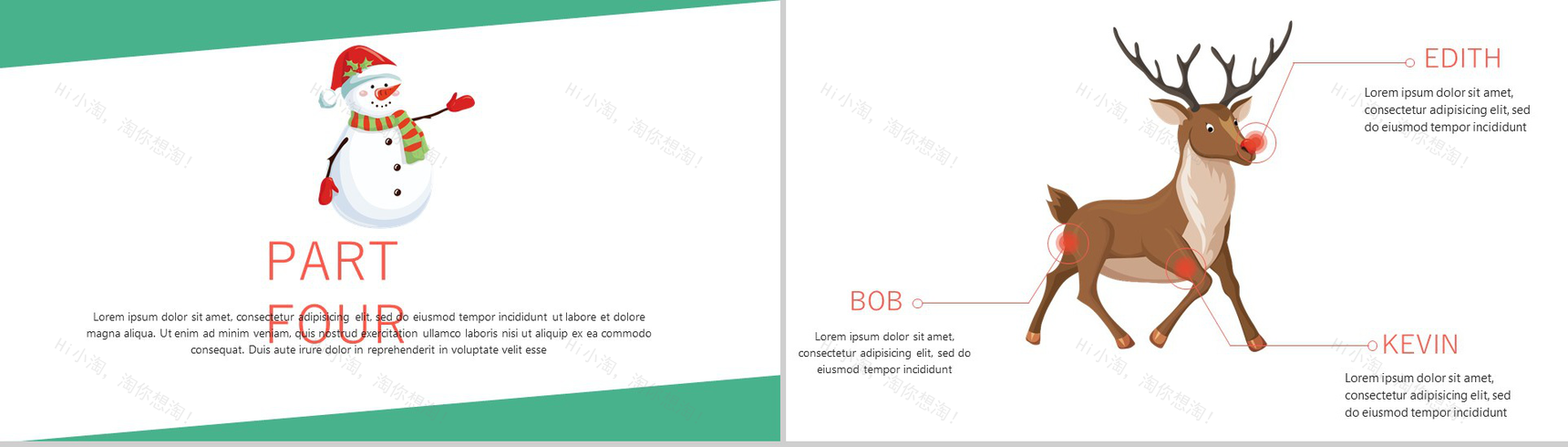 绿色精美小鹿圣诞节平安夜活动策划PPT模板-10