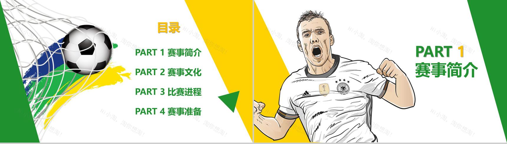 燃情世界杯足球知识宣讲PPT模板-2