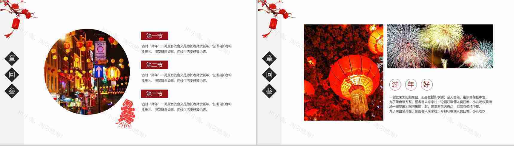 中国传统过年习俗介绍PPT模板-10