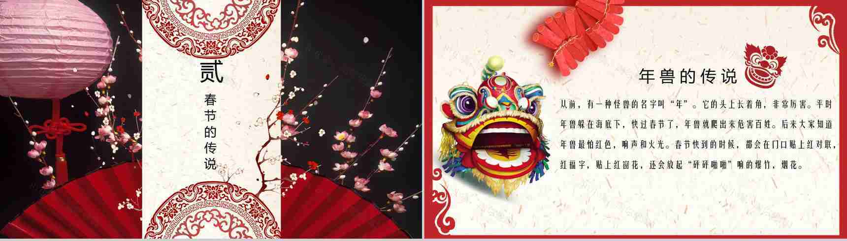 春节过大年传统习俗PPT模板-4