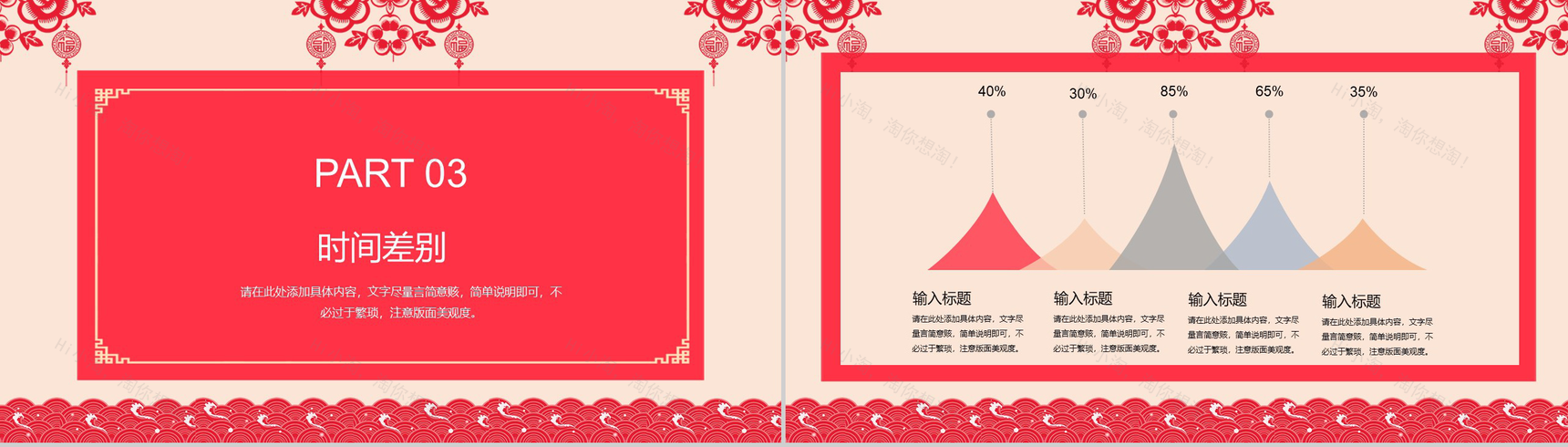 剪纸风小年春节习俗文化宣传介绍PPT模板-7