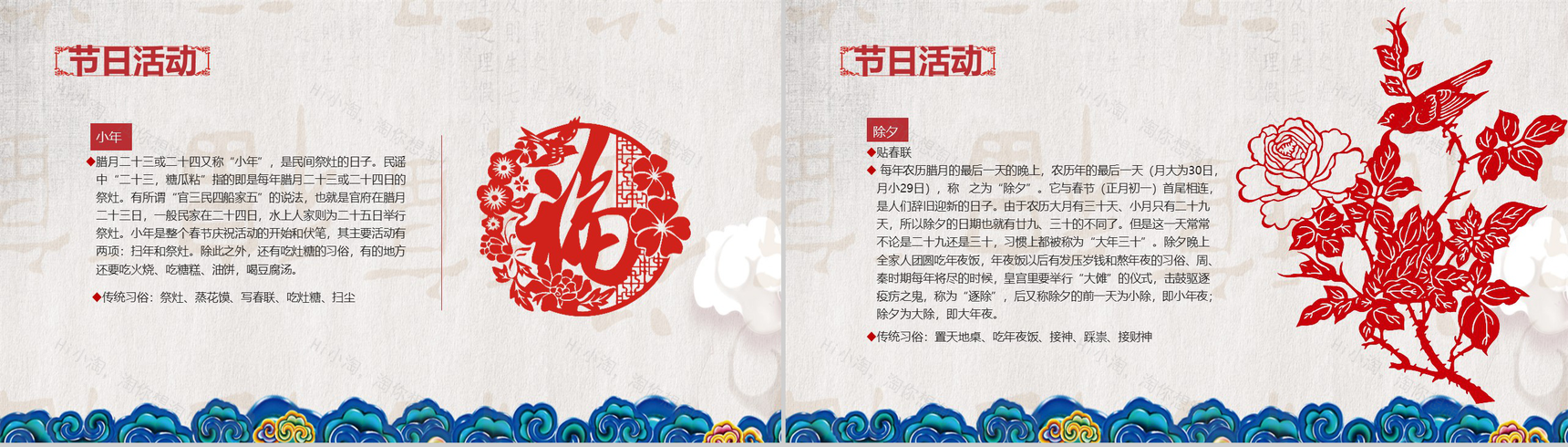 简洁春节习俗传统文化节日庆典PPT模板-9