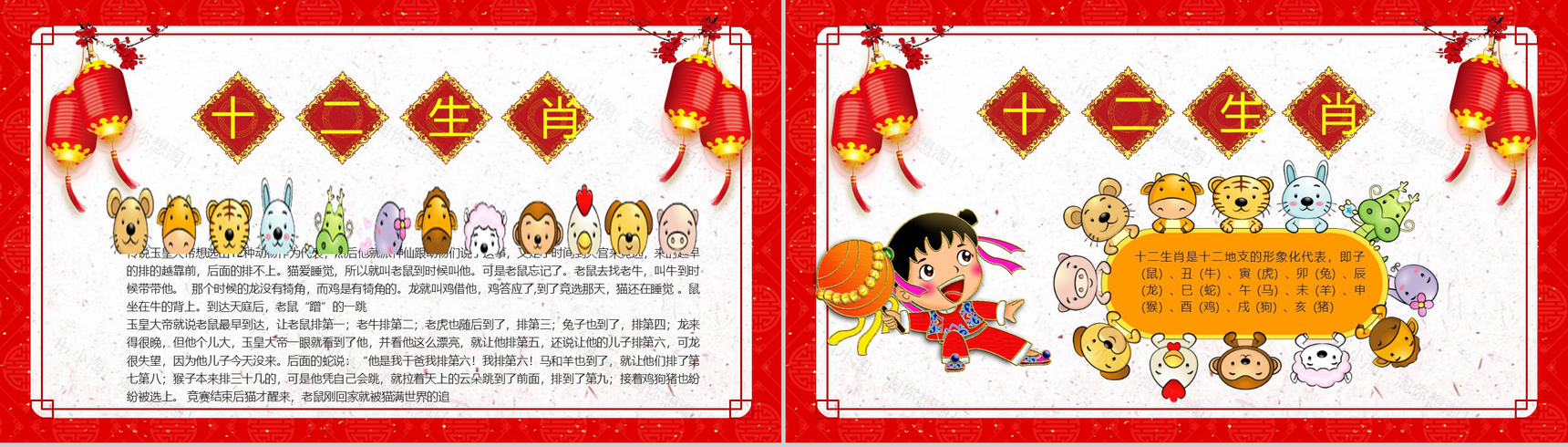 新年纳福春节习俗文化春节节日PPT模板-5