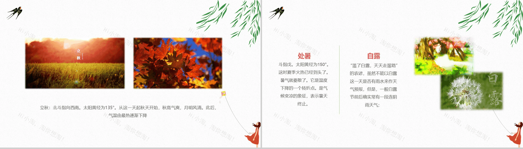 清新唯美学生中华二十四节气教学PPT模板-7