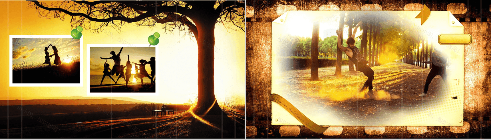 同学聚会邀请贺卡PPT模板-4