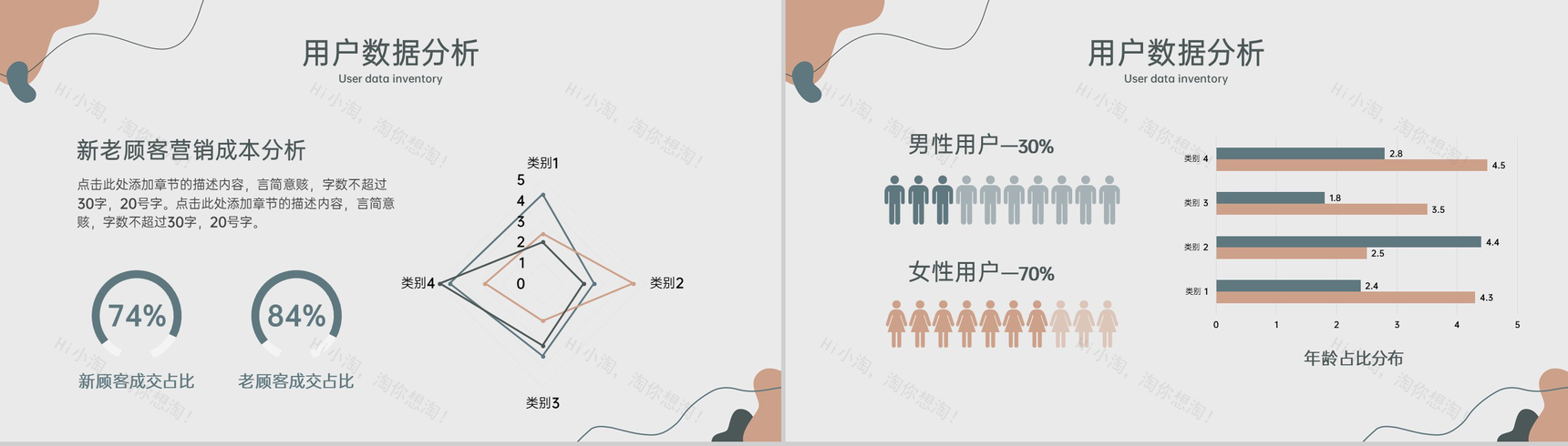 莫兰迪风格年中大促活动复盘数据分析报告PPT模板-7