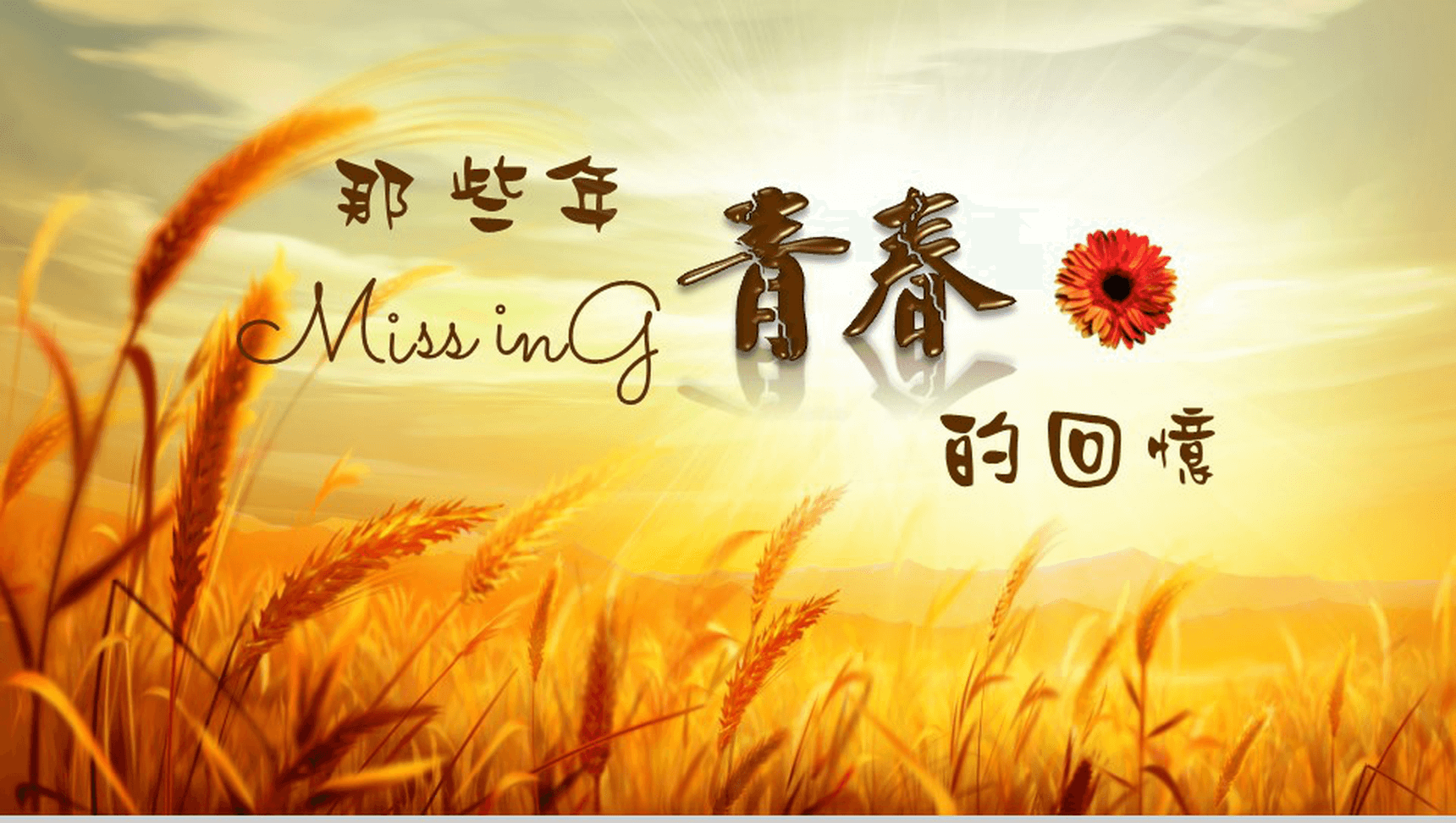 那些年青春活力同学聚会PPT模板