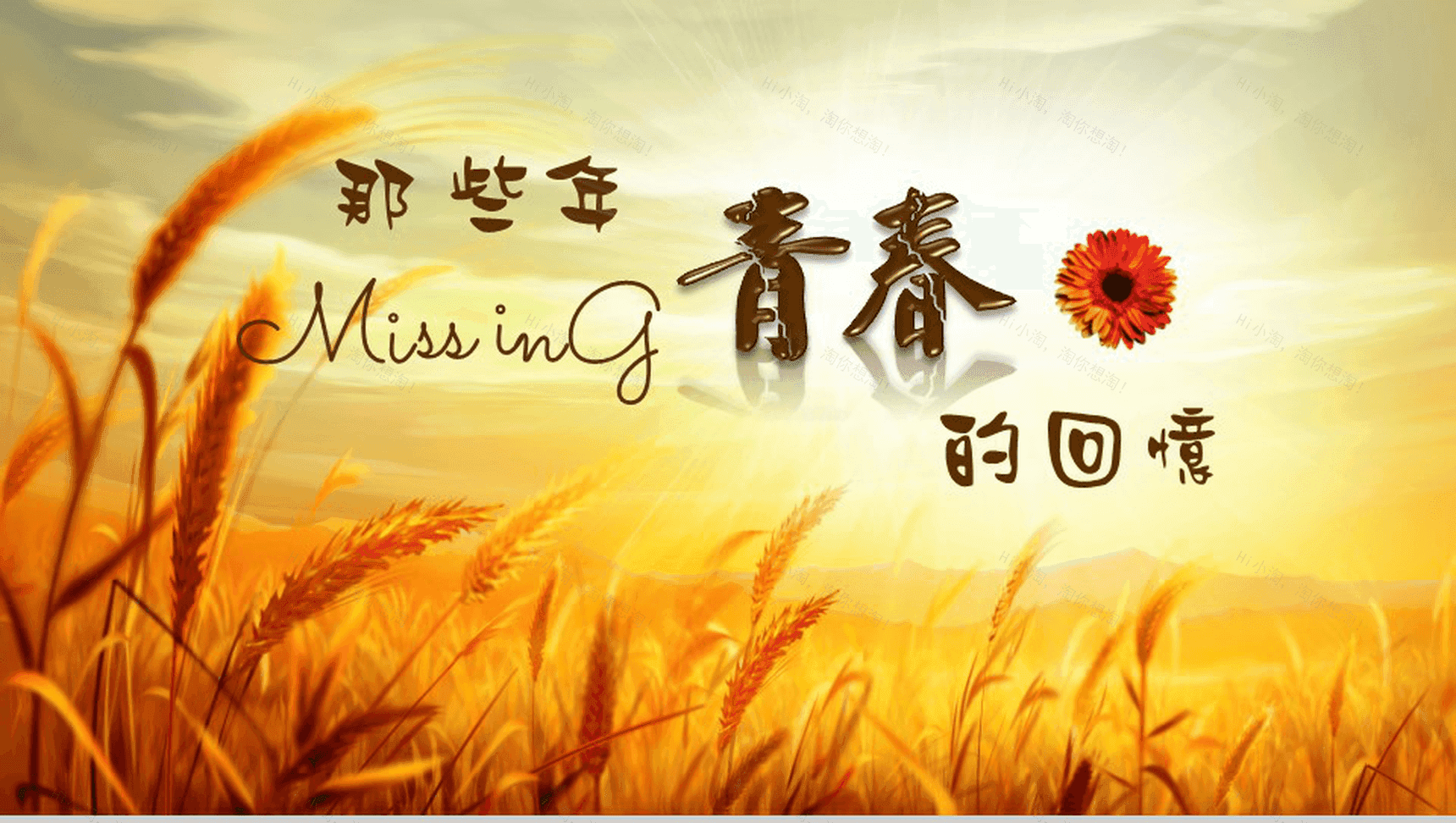 那些年青春活力同学聚会PPT模板-1