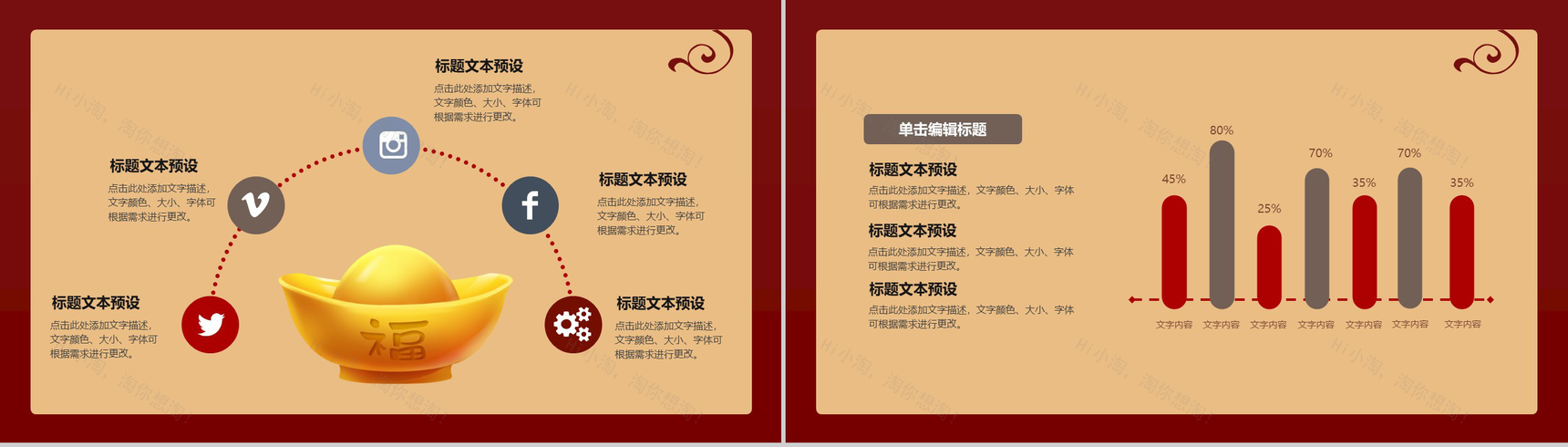 中国风除夕幸福团圆除夕节主题活动策划PPT模板-3