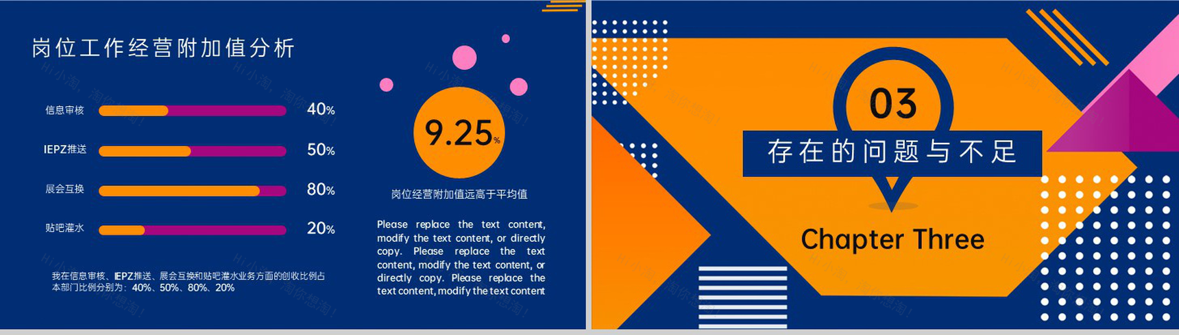 橙蓝商务风年中大促销售岗位述职报告PPT模板-8