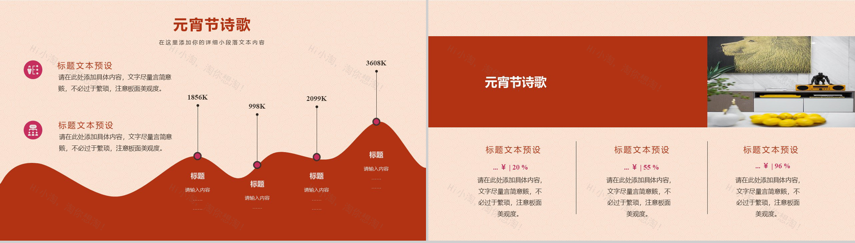 中国风系列鼠年元宵佳节习俗活动介绍PPT模板-4