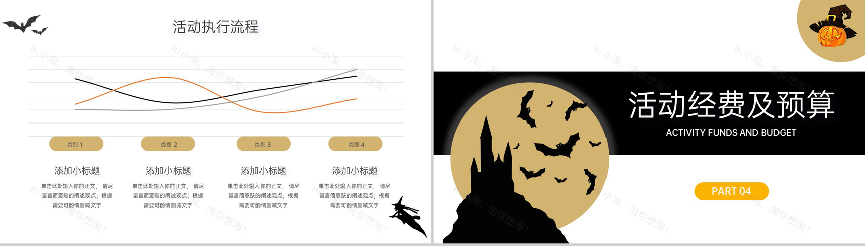 黑白简约风万圣节活动策划方案活动受众分析PPT模板-8