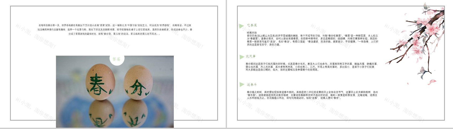 中国古典诗词风春分节气工作汇报PPT模板-8