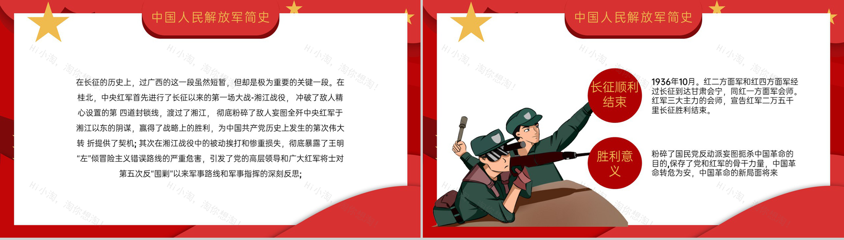 红色简约风八一建军节铁血铸军魂志气在人心专题课件PPT模板-8