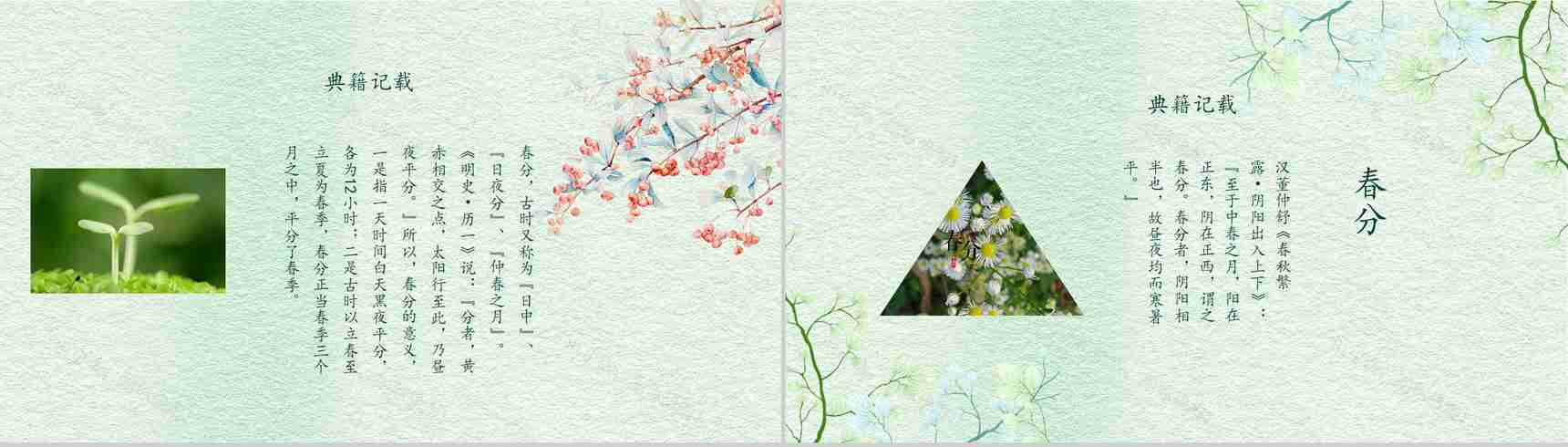 小清新绿色动态春分节气教育演讲PPT模板-9