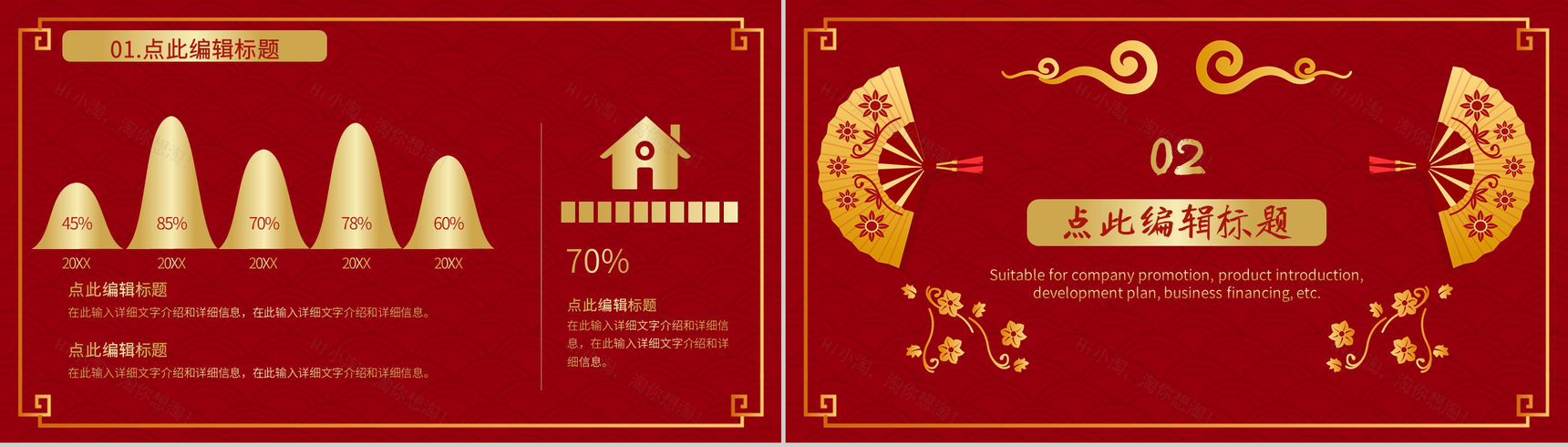 复古风格春节快乐晚会活动策划PPT模板-4