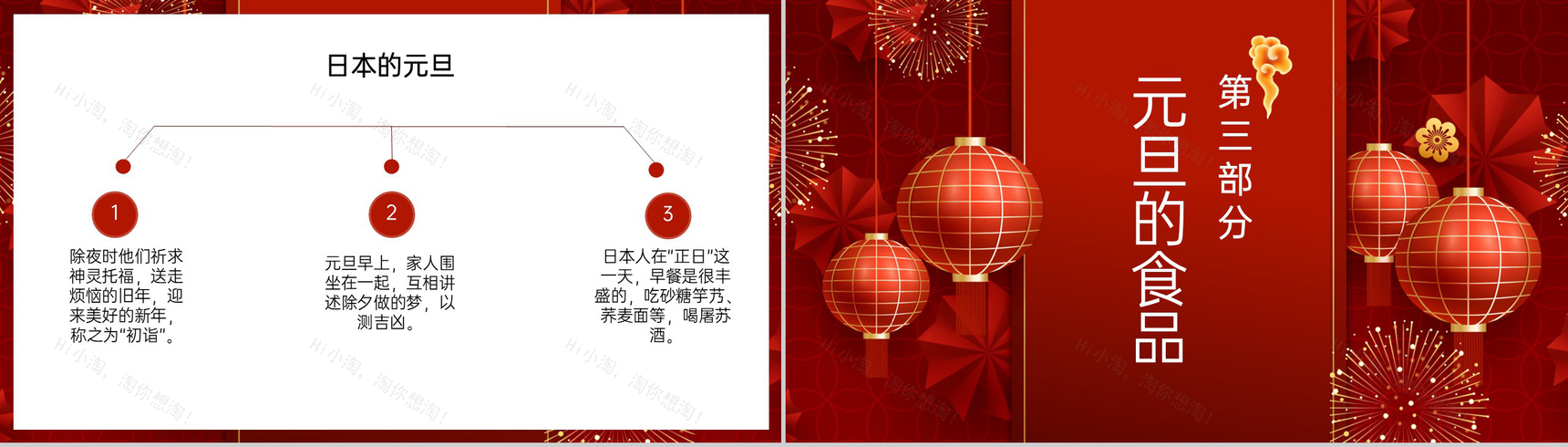 红色简约元旦节日宣传元旦的意义主题PPT模板-9