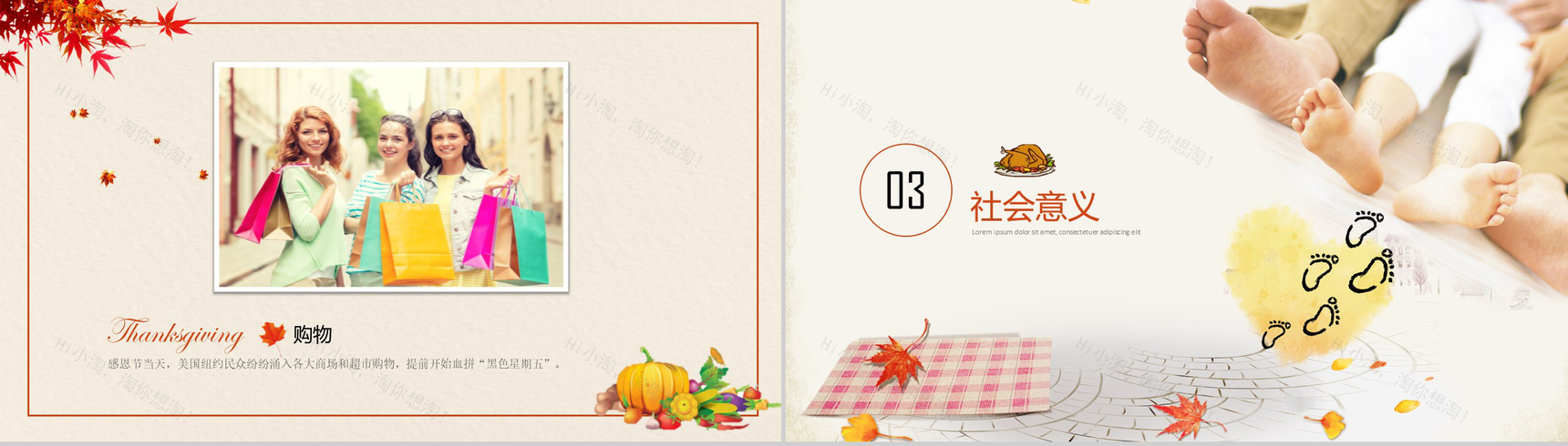 清新感恩节介绍节日活动策划PPT模板-9