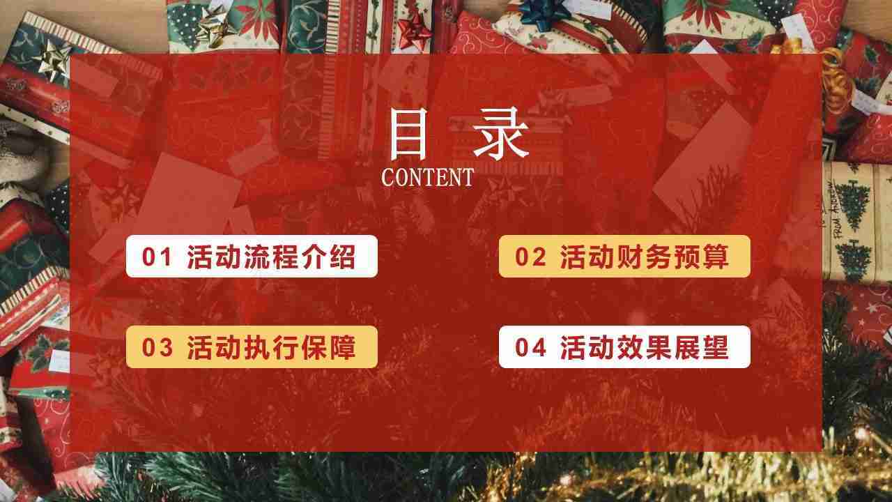 创意多彩风格圣诞节活动策划PPT模板-2