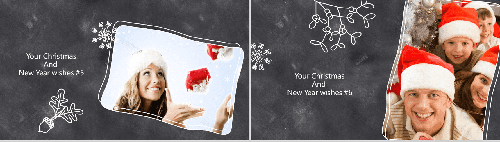 极简线条黑板风动画圣诞快乐活动策划PPT模板-4