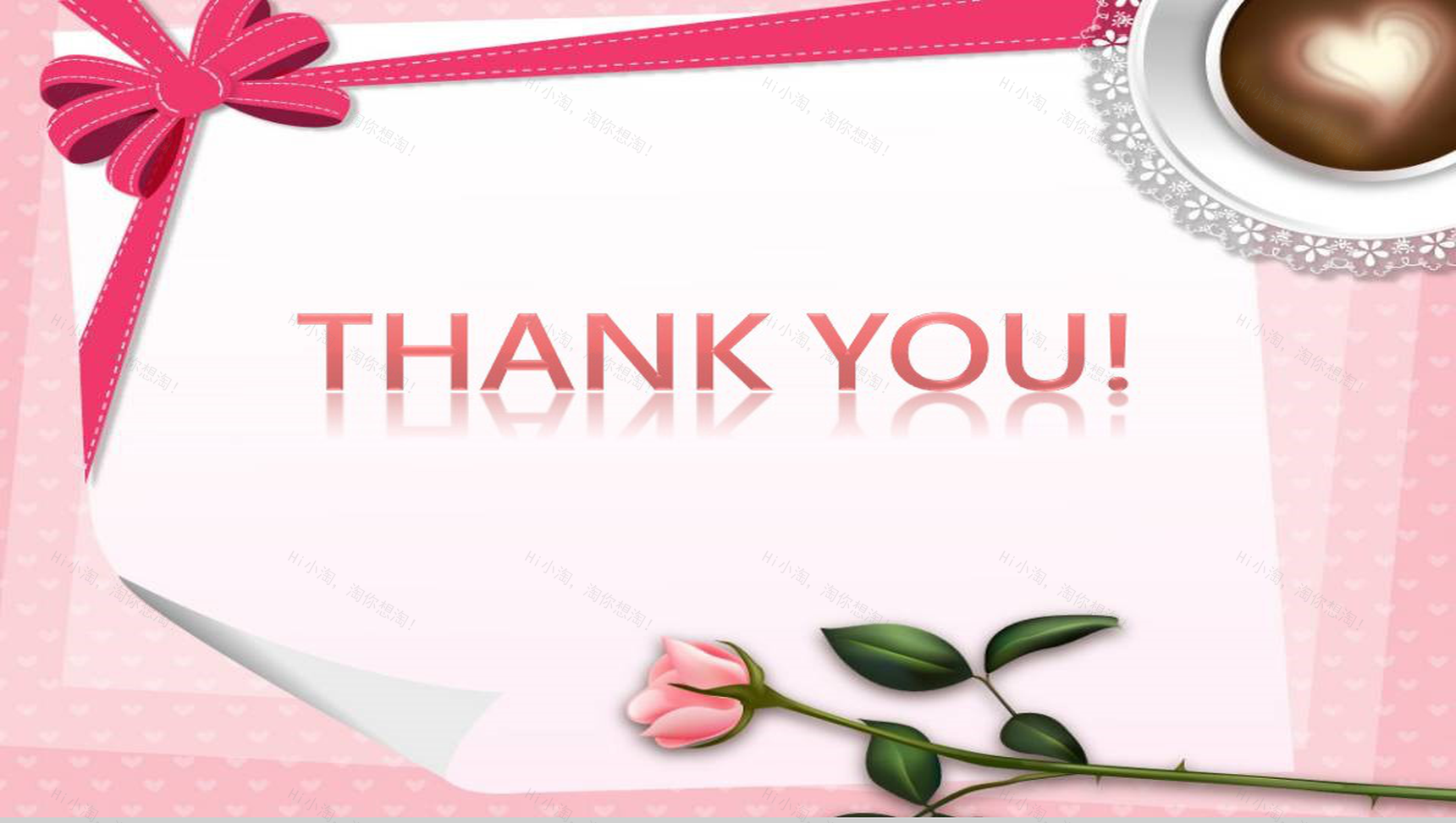 浪漫花朵卡通节日通用PPT模板-28