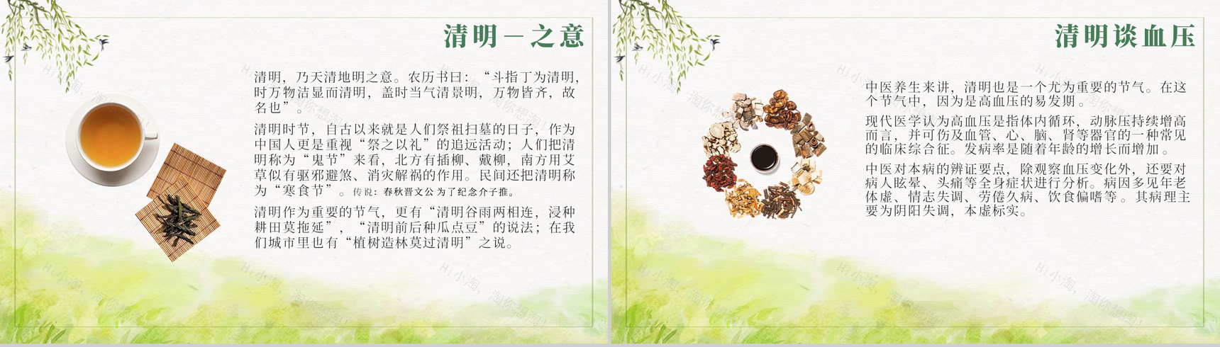 二十四节气养生清明中国传统节日谷雨PPT模板-2
