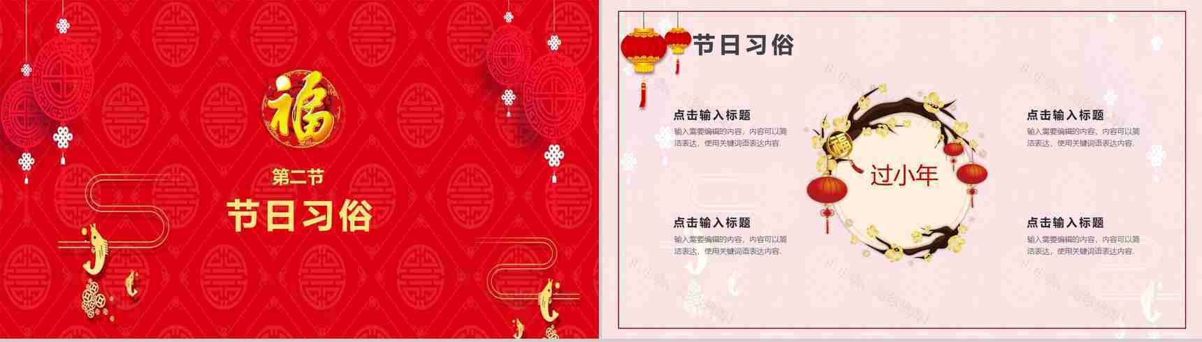 新年春节习俗文化宣传PPT模板-5