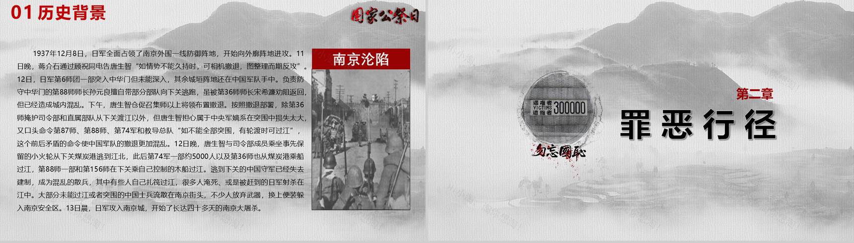 大屠杀死难者国家公祭日PPT模板-4