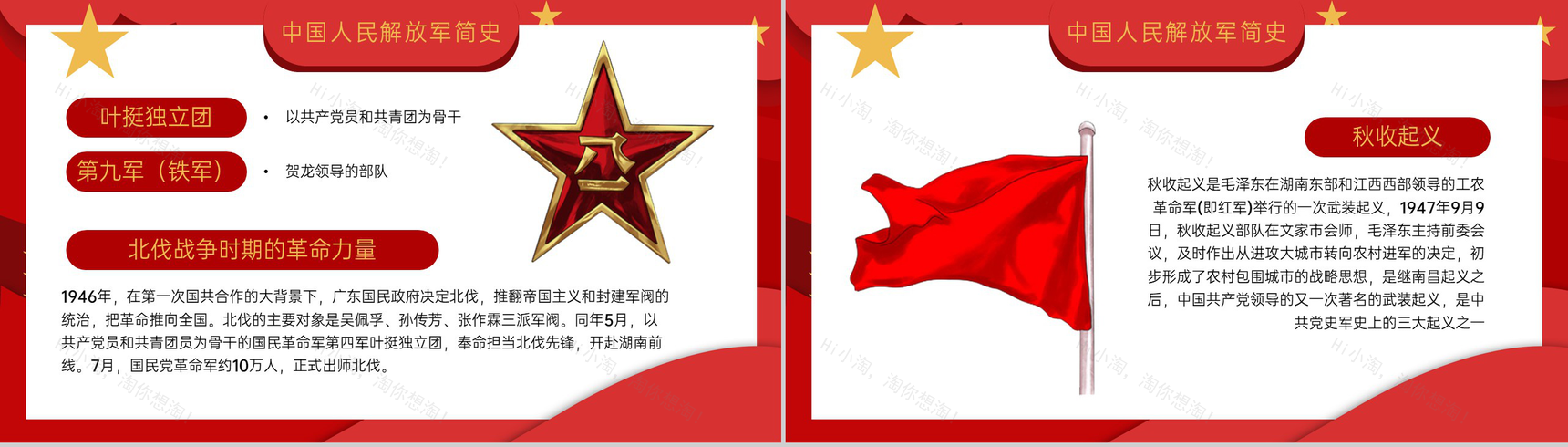 红色简约风八一建军节铁血铸军魂志气在人心专题课件PPT模板-5