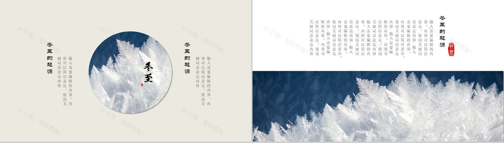 白色精美雪花冬季冬至活动策划PPT模板-6