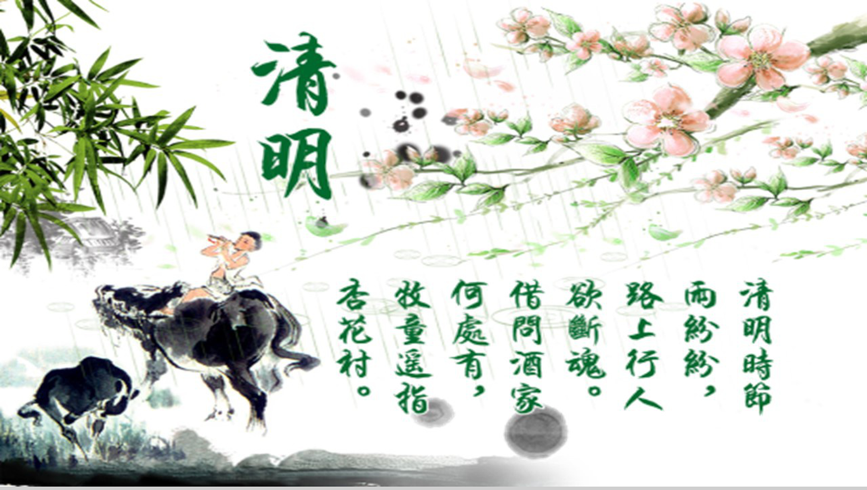 绿色清明节踏青活动组织PPT模板