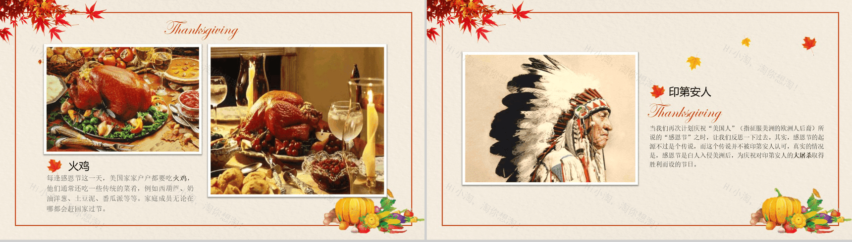 清新感恩节介绍节日活动策划PPT模板-4
