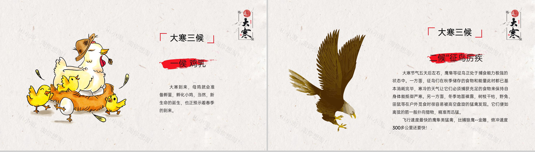 红色中国风二十四节气大寒美食介绍PPT模板-4