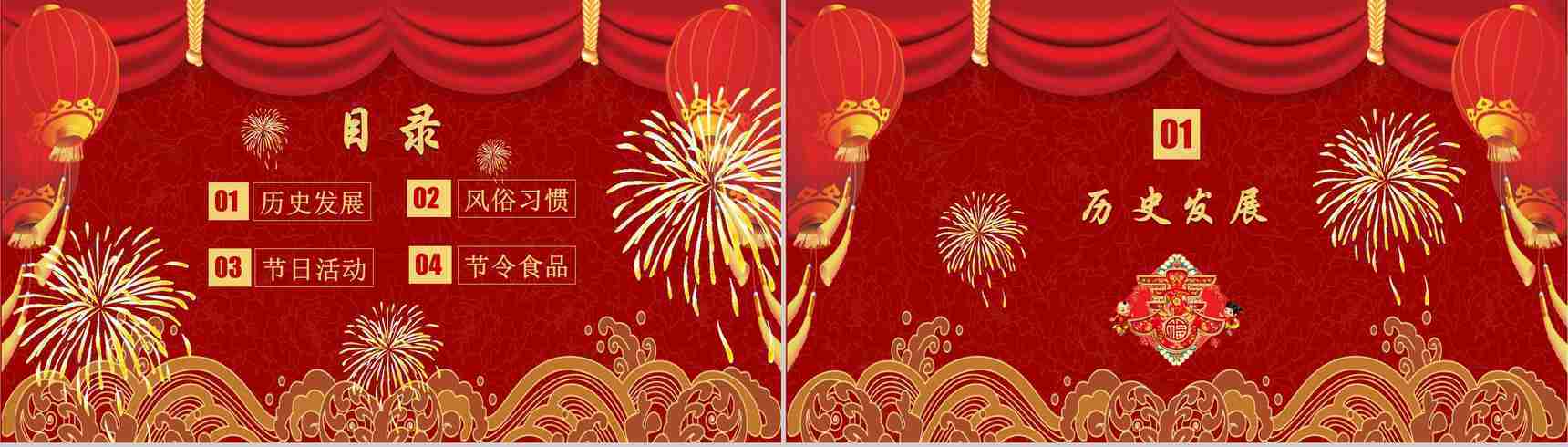 春节习俗传统文化PPT模板-2