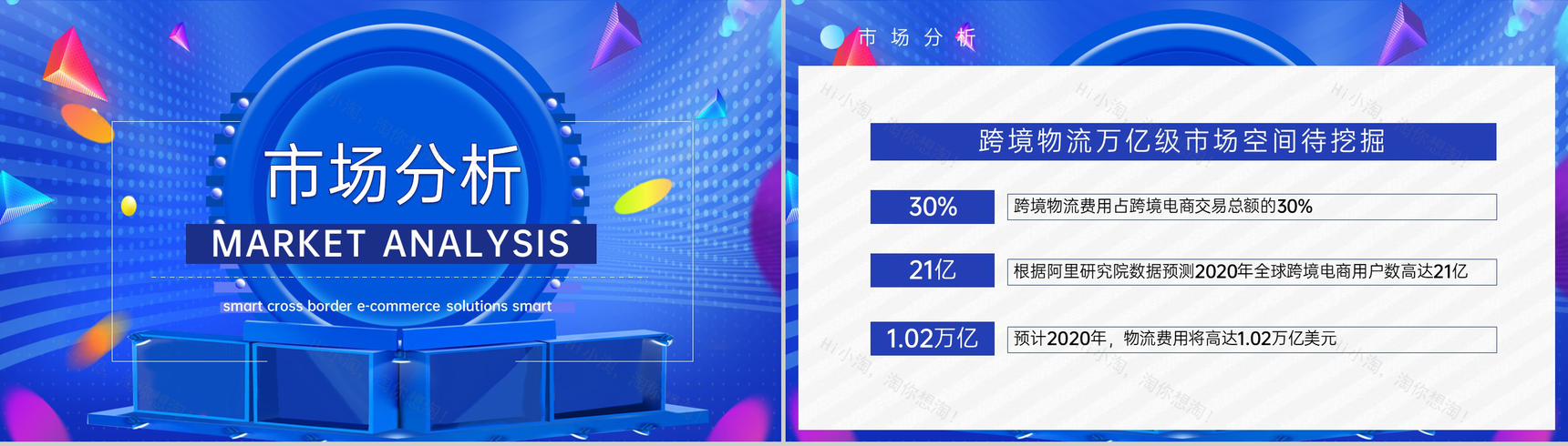 蓝色简约风年中大促跨境电商运营销售方案PPT模板-9