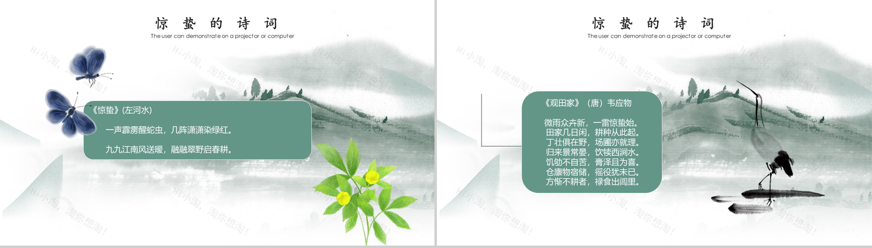 中国传统二十四节气惊蛰主题班会PPT模板-11