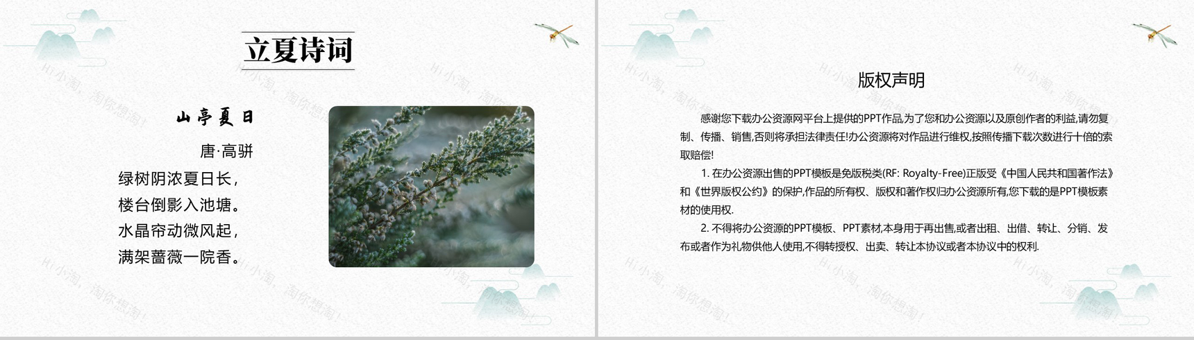 白色简约中国风传统节气立夏节日介绍PPT模板-9