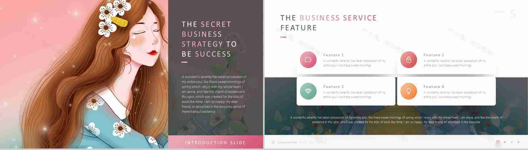 38清新女王节活动宣传PPT模板-3