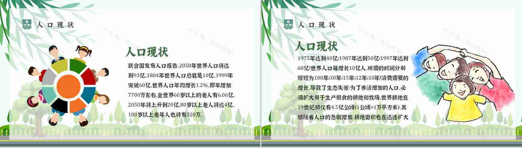 知识世界人口日宣传主题活动方案内容PPT模板-3