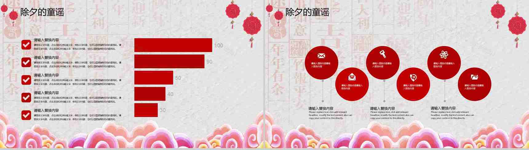 中国风除夕传统文化介绍PPT模板-9