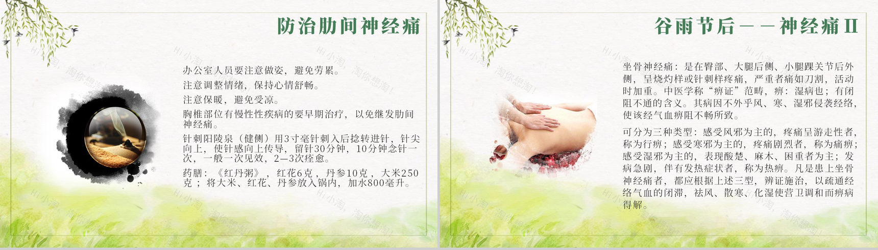 二十四节气养生清明中国传统节日谷雨PPT模板-7