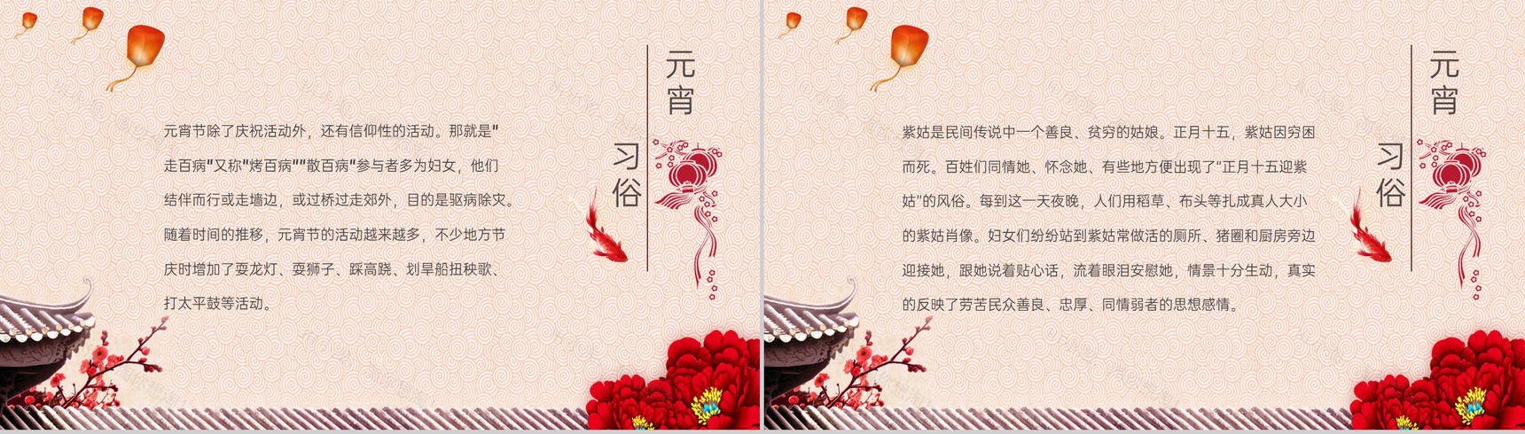 红色古雅喜庆元宵节快乐元宵节习俗文化介绍PPT模板-7